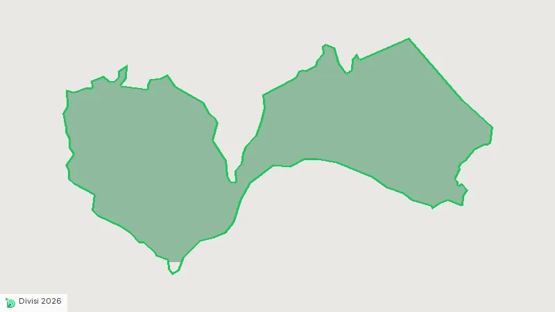 Map showing the boundary of Atiwa East