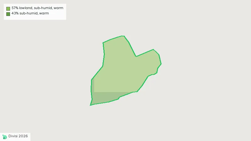 Map showing the boundary of Tema Metropolitan