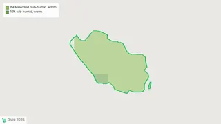 Map showing the boundary of Komo