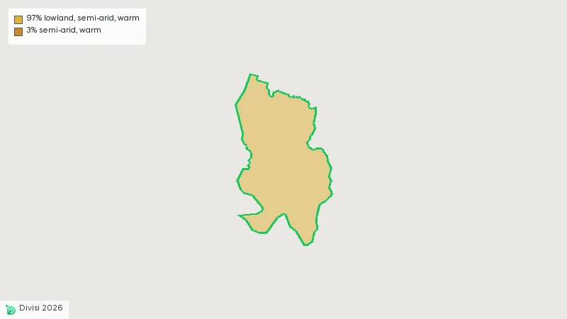 Map showing the boundary of Danderesso