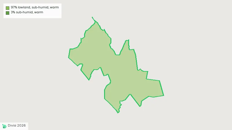 Map showing the boundary of Ndola